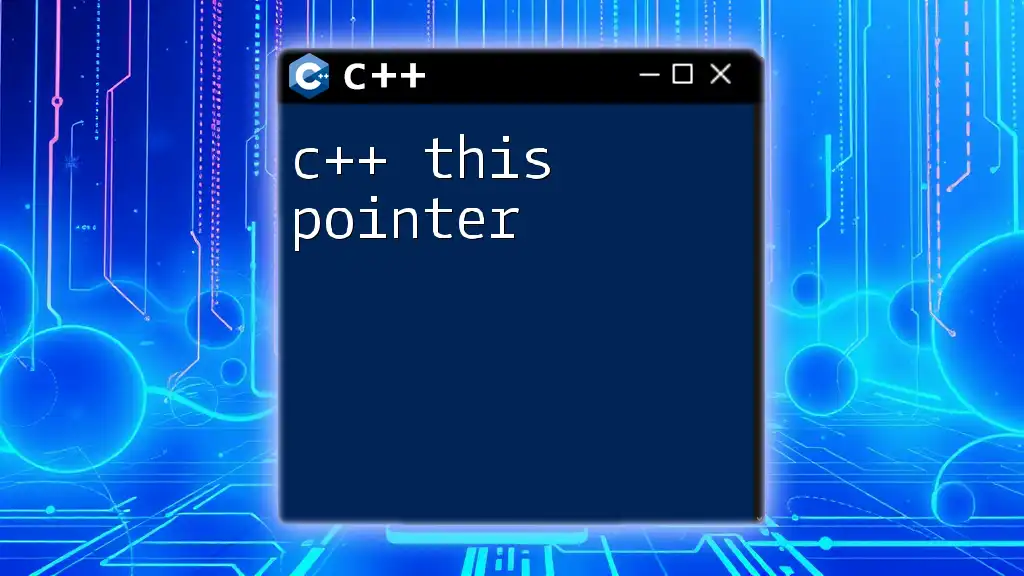 Understanding C This Pointer A Simple Guide