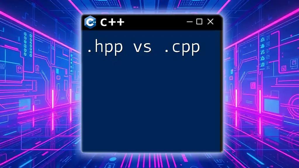 .hpp vs .cpp: Understanding the C++ File Extensions