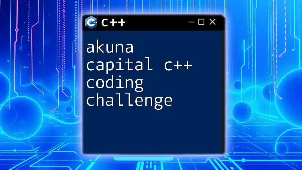 Mastering the Akuna Capital C++ Coding Challenge