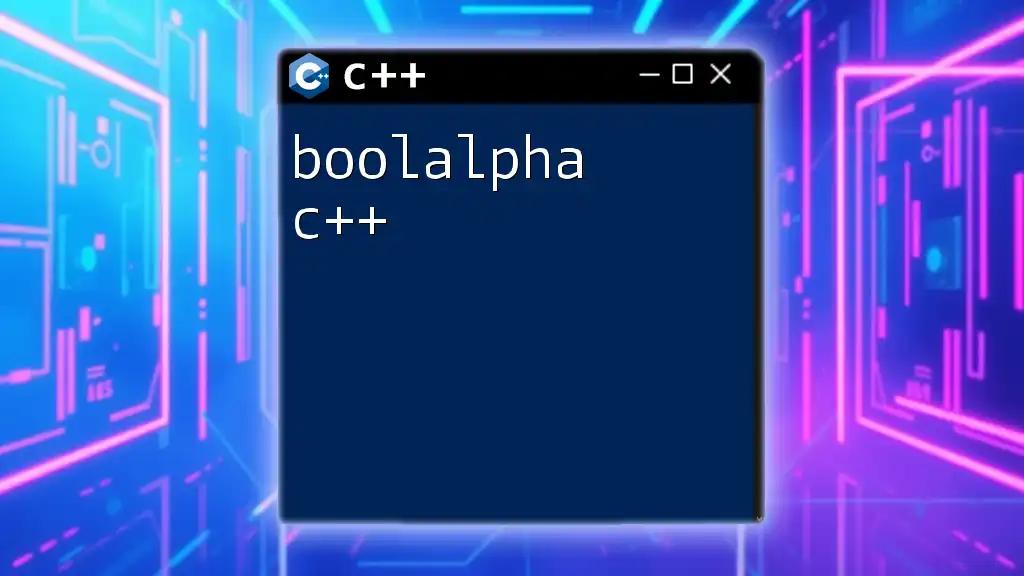 Understanding boolalpha in C++ for Clear Output