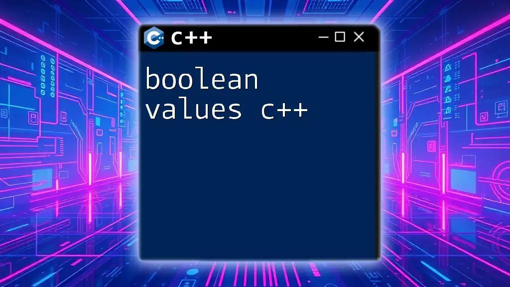 Mastering Boolean Values in C++: A Quick Guide