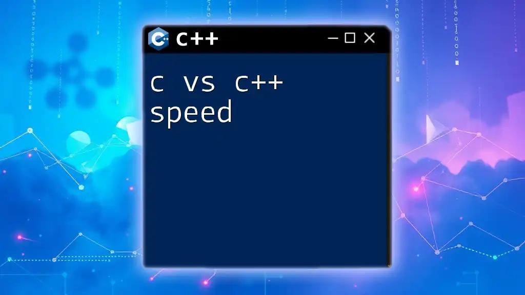 C vs C++ Speed: Unraveling Performance Differences