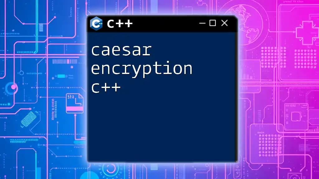 Caesar Encryption in C++: A Quick Guide to Ciphering