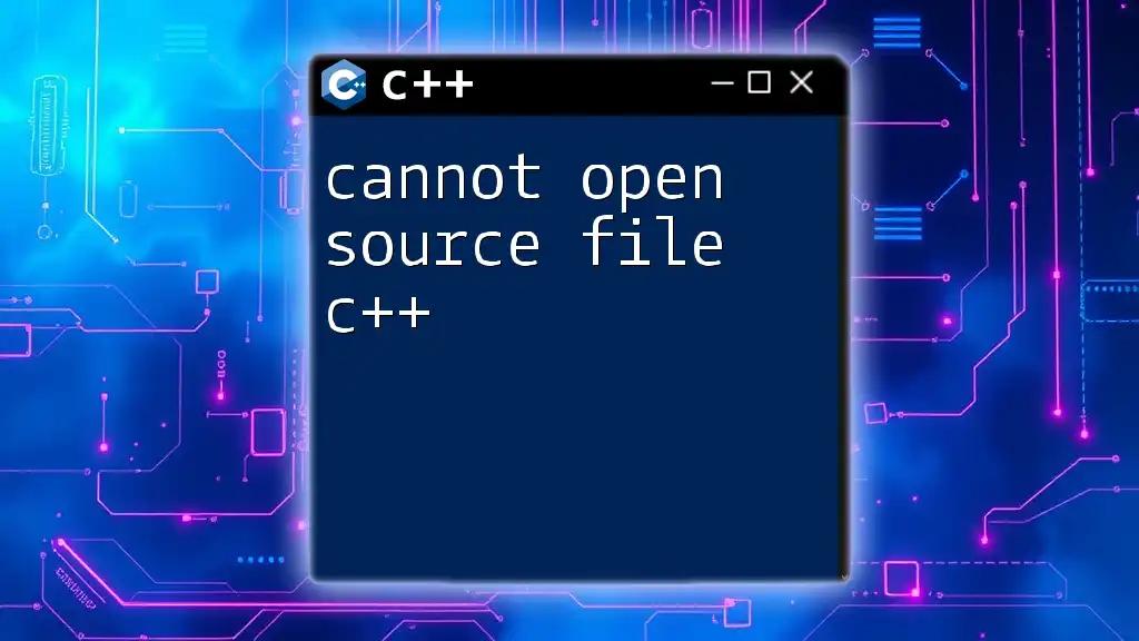 Cannot Open Source File C++? Here’s Your Quick Fix!