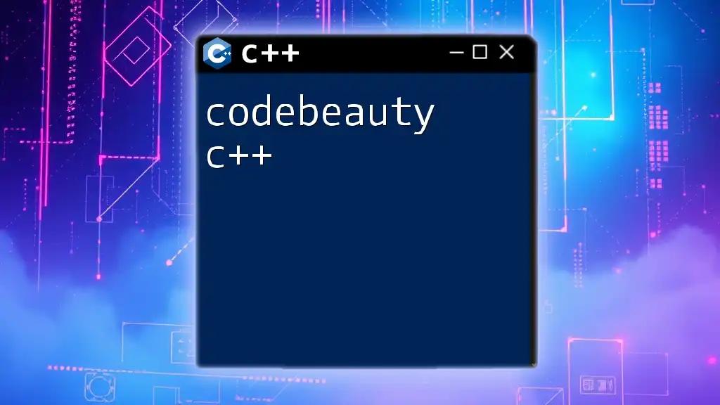 Unlocking Codebeauty C++: Quick Commands Made Easy