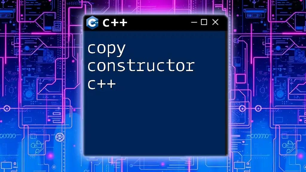 Understanding the Copy Constructor in C++ Explained