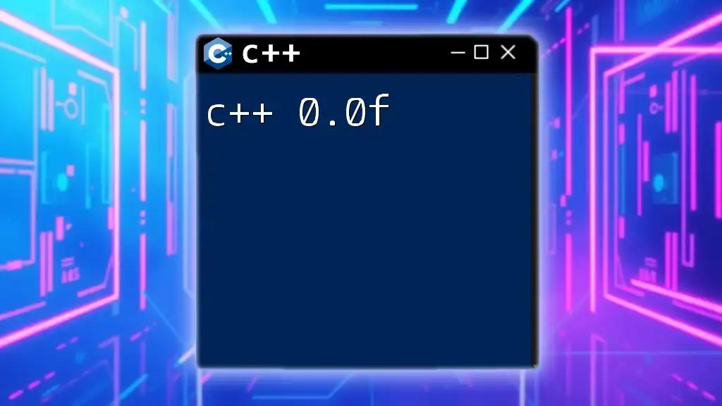 Understanding C++ 0.0f: Floating Point Fundamentals