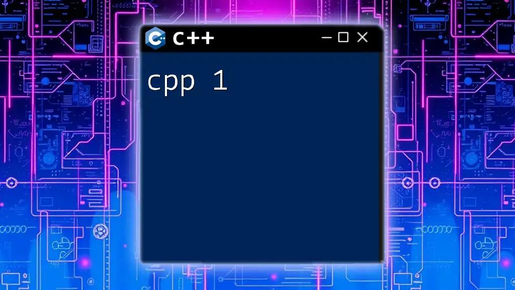 Mastering C++ 1: Quick Guide to Essential Commands