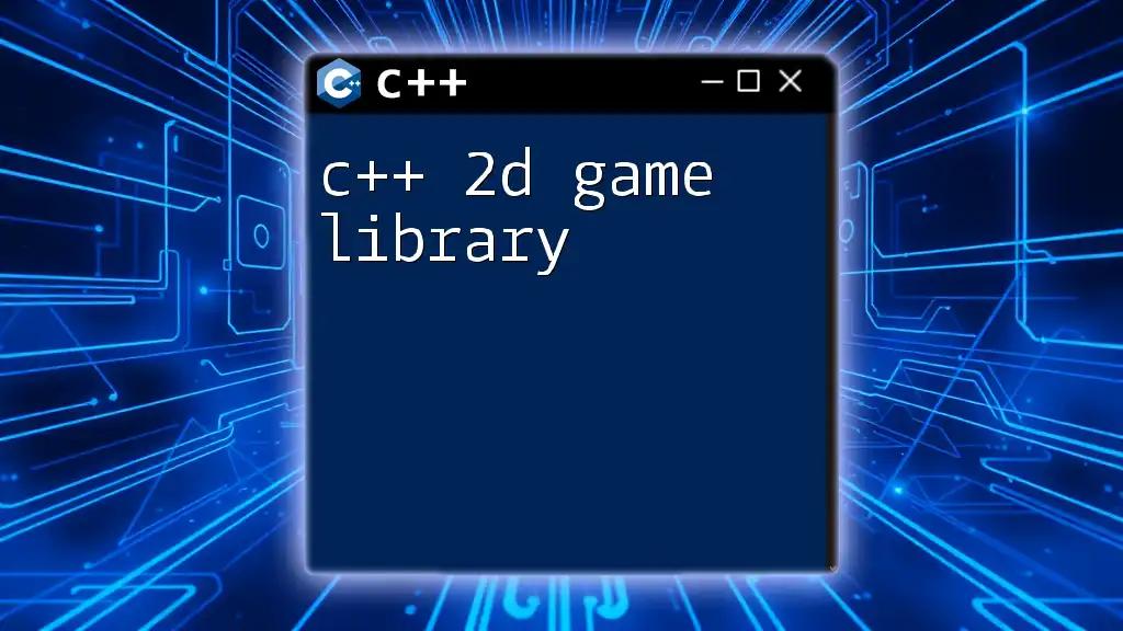 Mastering C++ 2D Game Library in Simple Steps