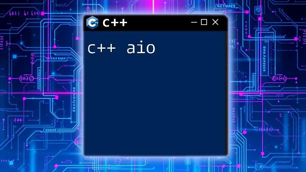 Mastering C++ AIO: Quick Insights for Beginners