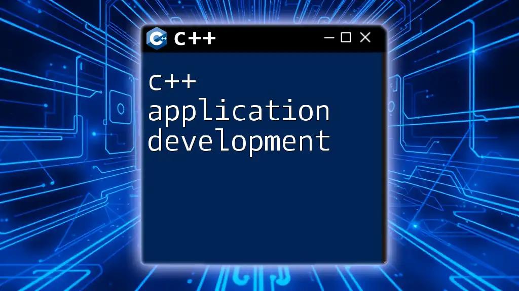 C++ Application Development: A Quick Start Guide