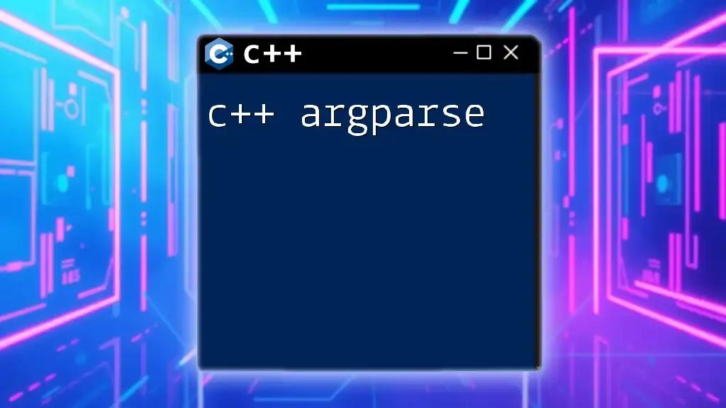 Mastering C++ Argparse: Simplified Guide to Command Parsing