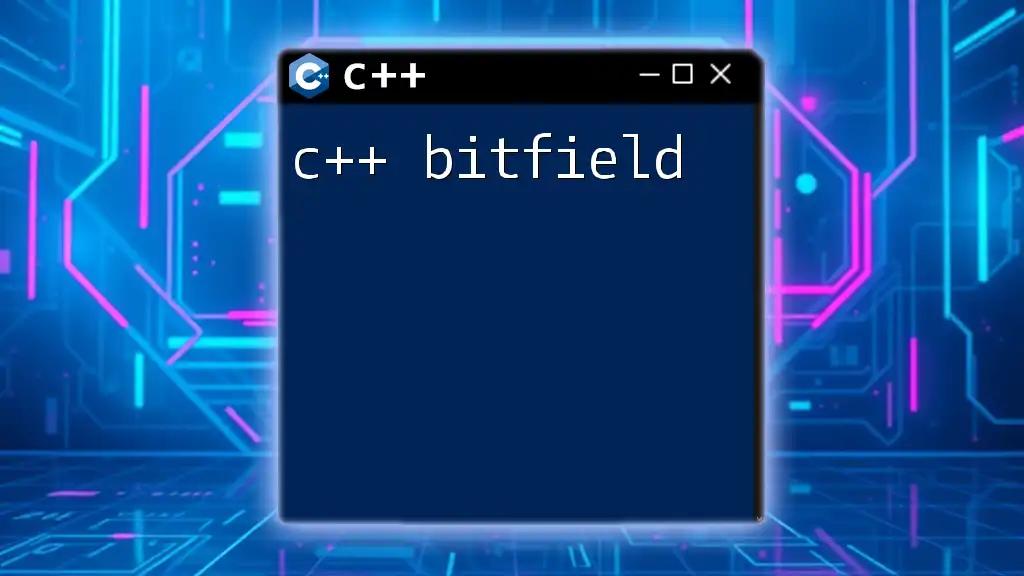 Understanding C++ Bitfield: A Quick Guide