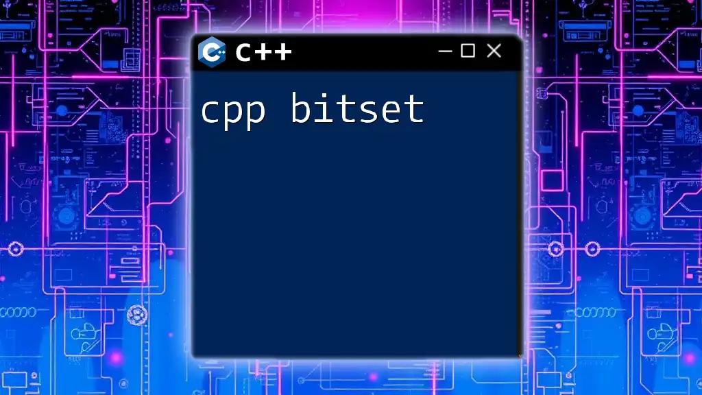 Mastering cpp Bitset: A Quick Guide to Efficient Use