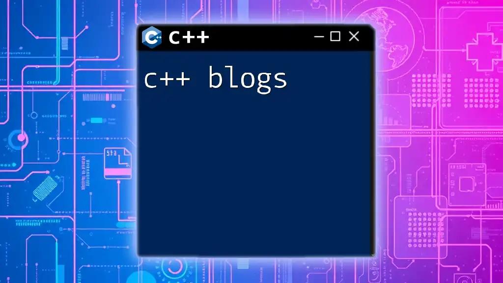 Engaging C++ Blogs: Quick Insights for Aspiring Programmers