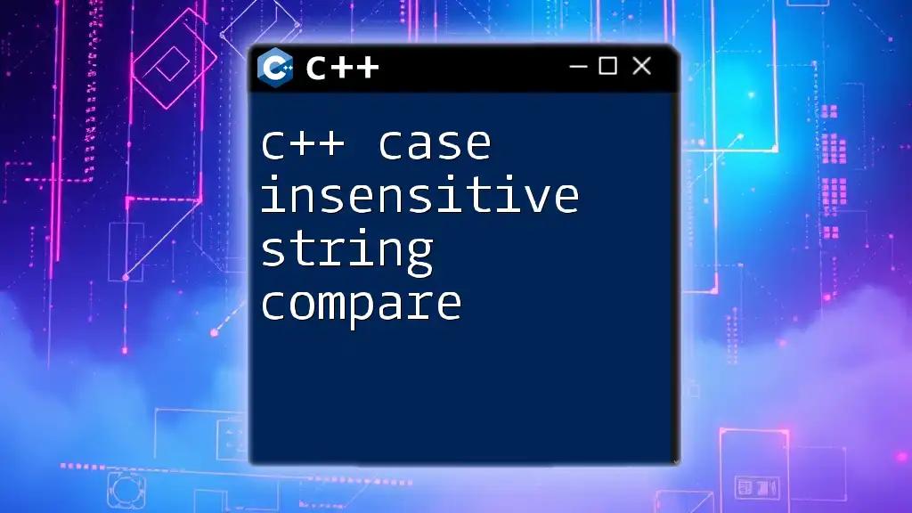 C++ Case Insensitive String Compare Made Easy