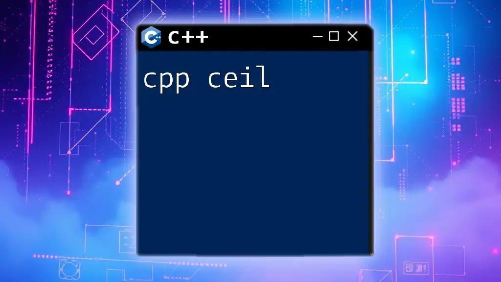 Mastering C++ Ceil for Quick Numerical Rounding