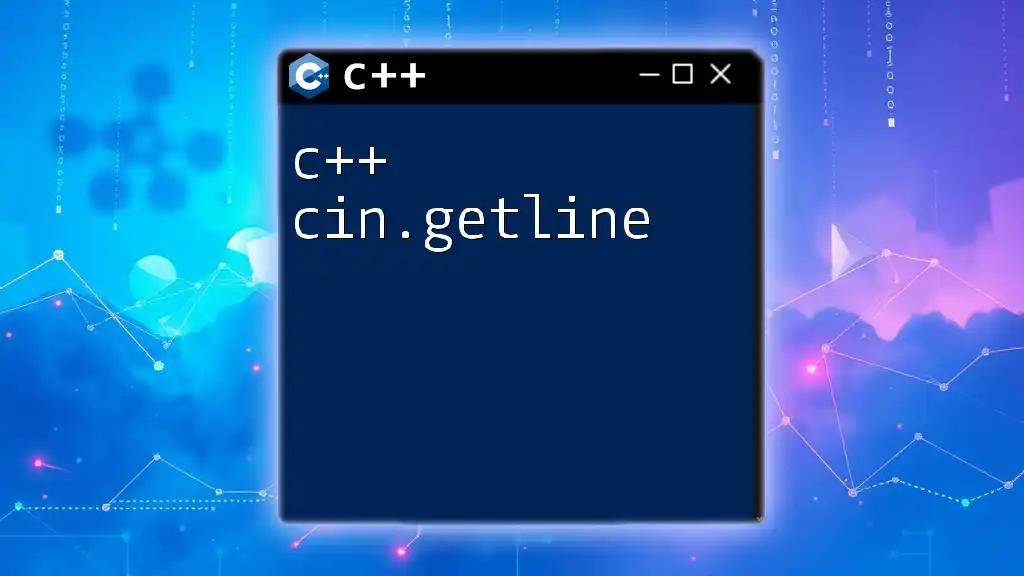 Mastering C++ cin.getline for Effortless Input Handling