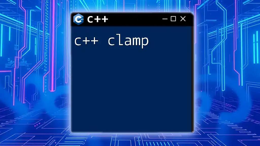 Mastering C++ Clamp for Effective Value Control