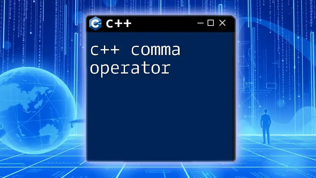 Mastering the C++ Comma Operator: A Quick Guide