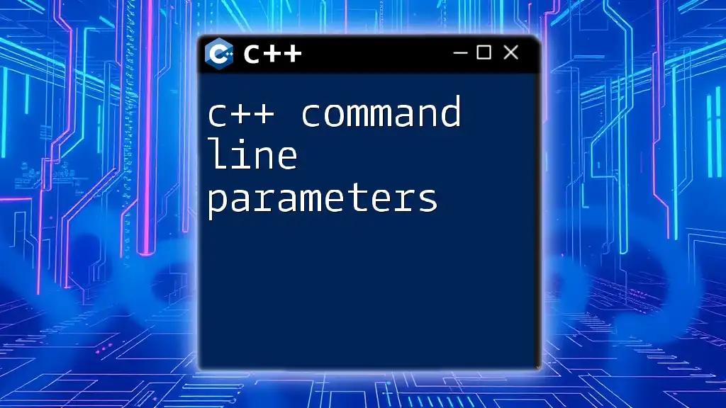 C++ Command Line Parameters Explained Simply