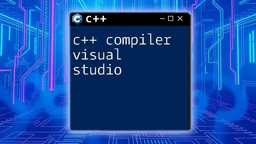 Mastering C++ Compiler in Visual Studio: A Quick Guide