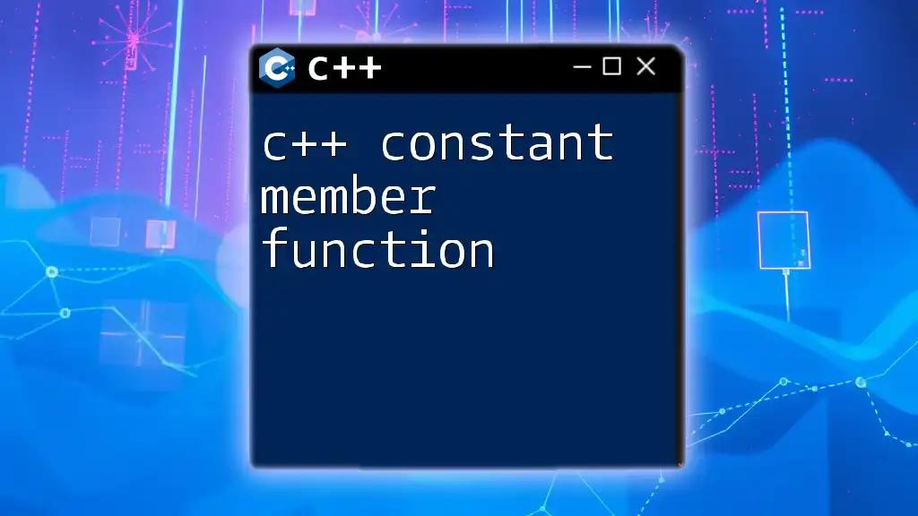 C++ Constant Member Function Explained Simply