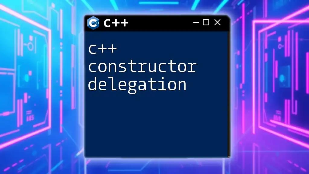 C++ Constructor Delegation Explained Simply