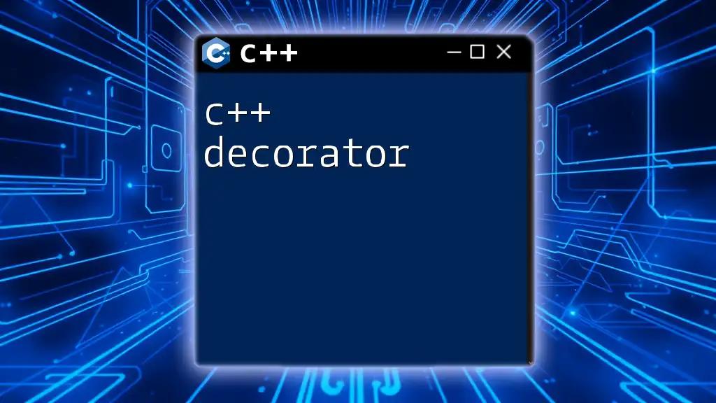 C++ Decorator: Enhance Your Code with Style