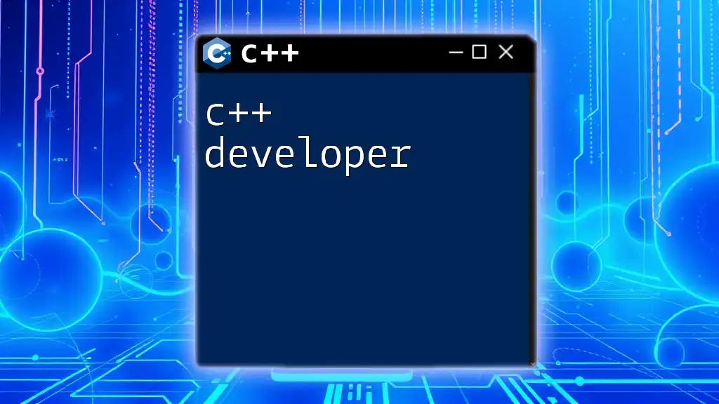 Become a C++ Developer: Quick Commands Unleashed