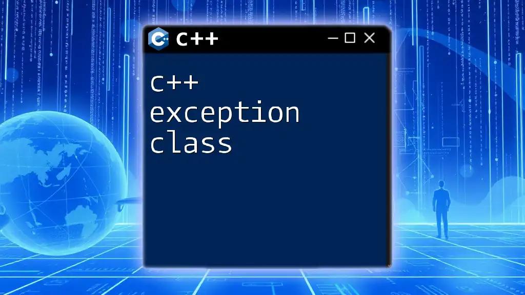 Mastering C++ Exception Class: A Quick Guide