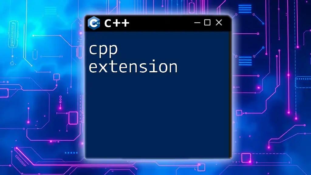 Unlocking the C++ Extension: A Quick Guide