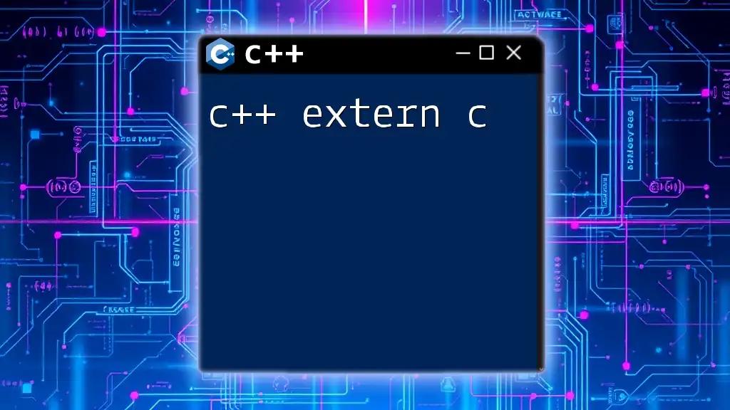 Unlocking c++ extern c: A Quick Guide for Beginners