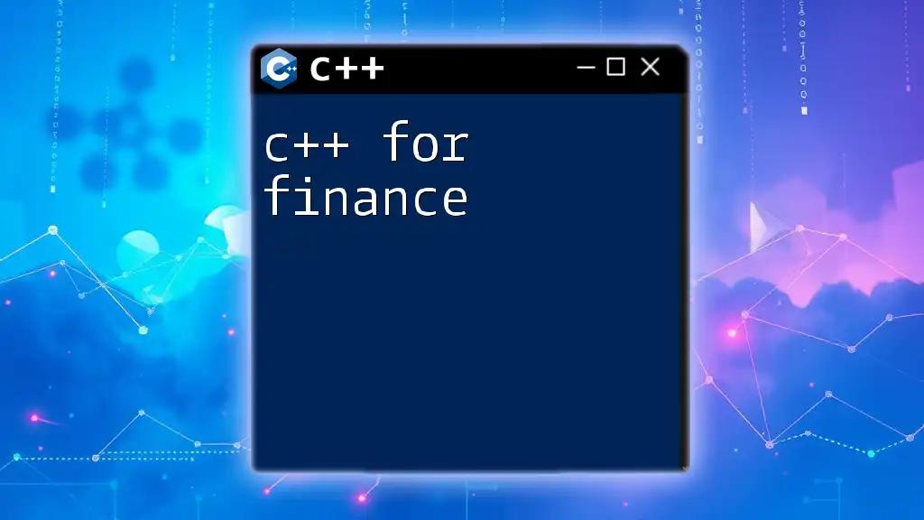 C++ for Finance: Unlocking Powerful Data Solutions