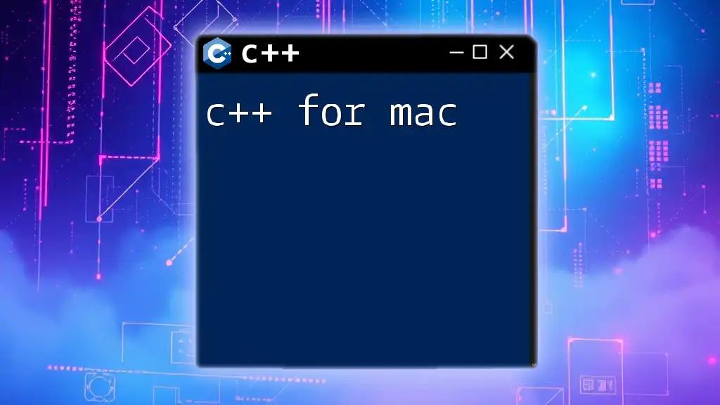 Mastering C++ for Mac: A Quickstart Guide