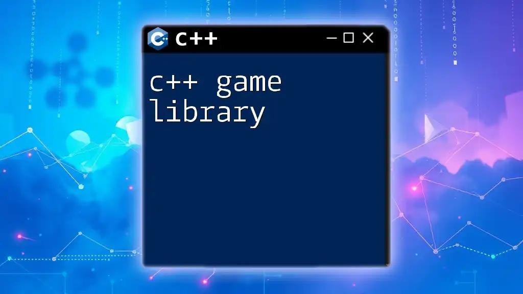 Exploring The C++ Game Library: A Quick Guide