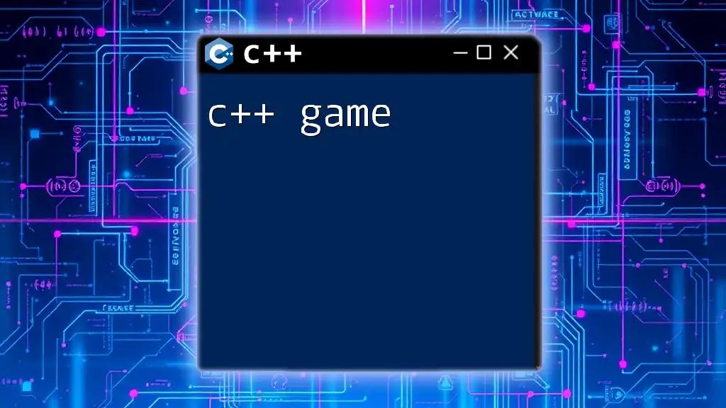 Crafting a C++ Game: A Quick Guide for Beginners