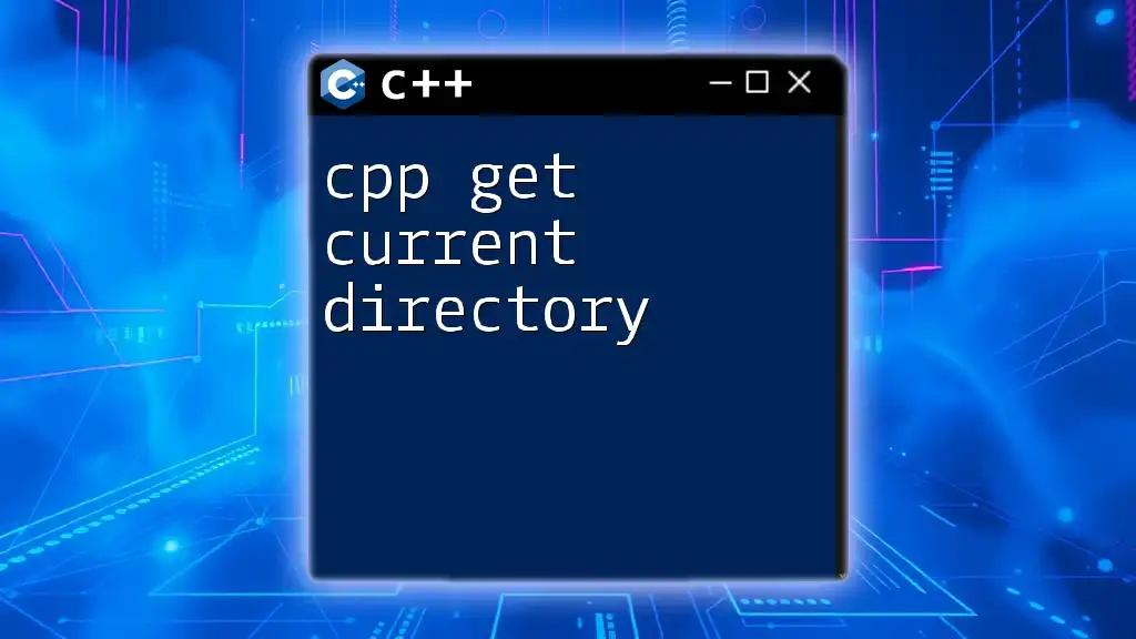 CPP Get Current Directory: A Simple Guide