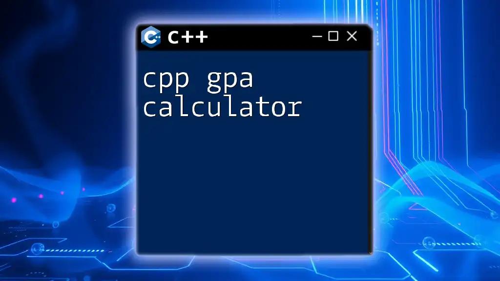 CPP GPA Calculator: Effortless Grade Calculation in CPP