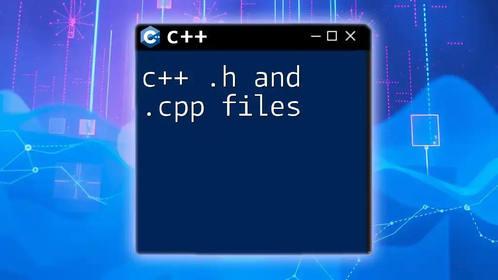 Understanding C++ .h and .cpp Files Made Easy