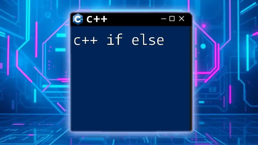 C++ If Else: Mastering Conditional Logic with Ease