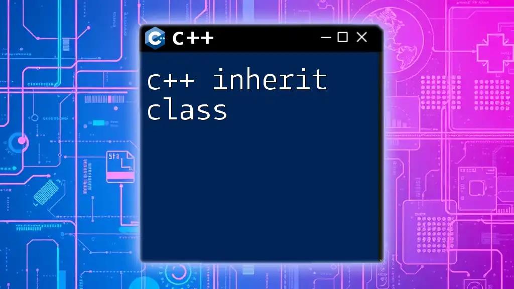 Mastering C++ Inherit Class for Swift Learning