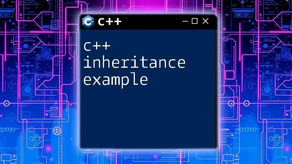 C++ Inheritance Example: Understanding the Basics