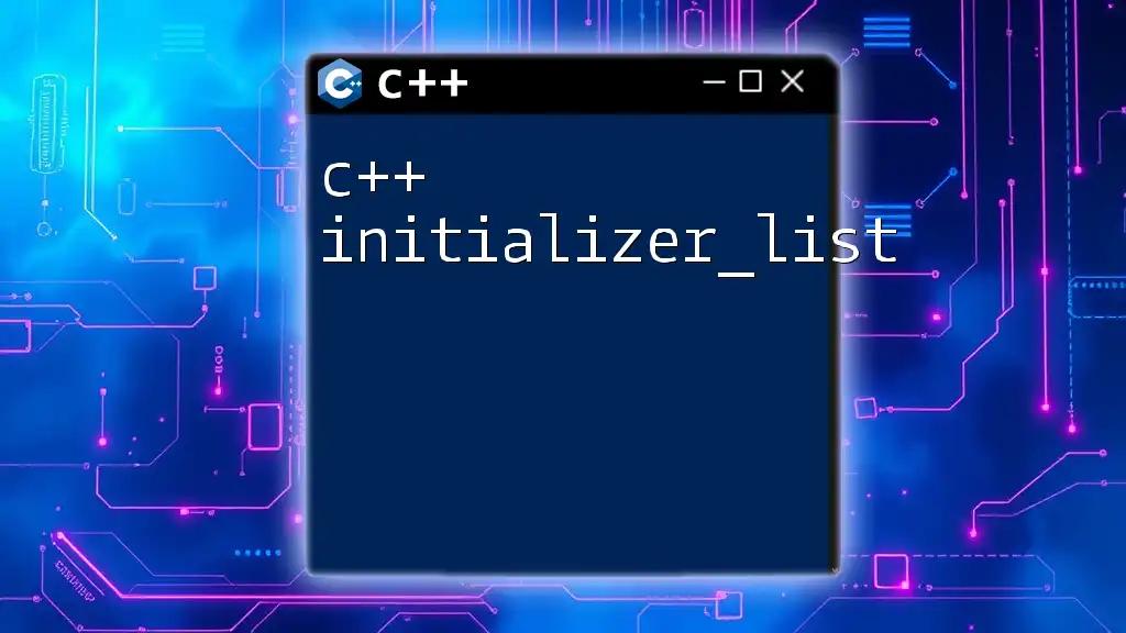 Mastering C++ Initializer_List for Efficient Code