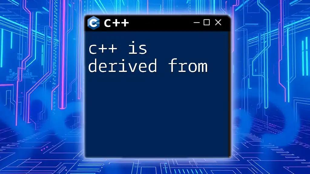 C++ Is Derived From: Exploring Its Roots and Evolution