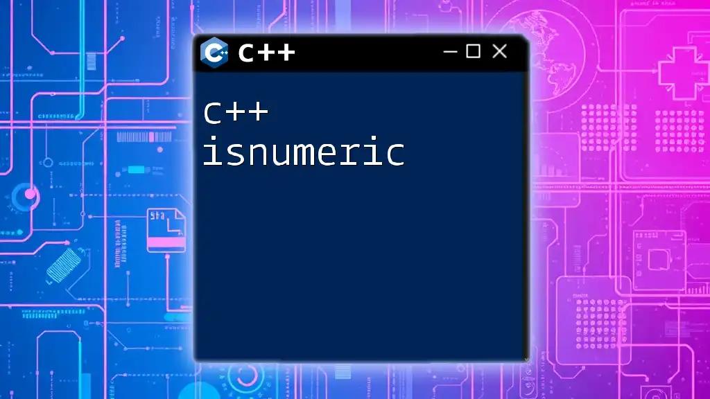 Understanding C++ IsNumeric for Effective Input Validation