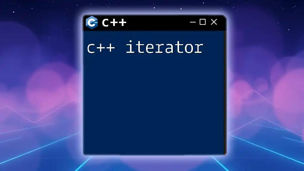 Mastering C++ Iterator in a Nutshell