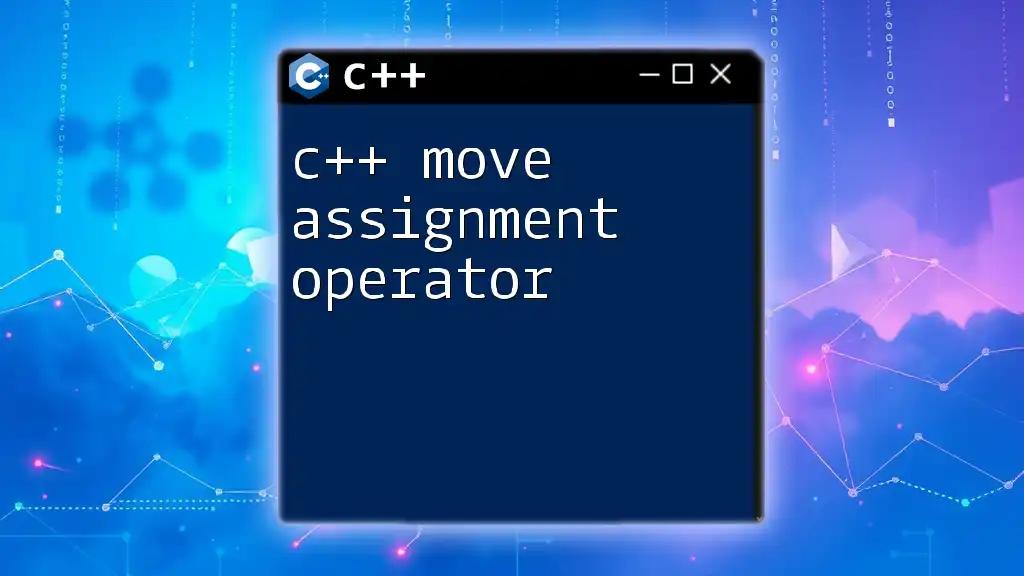 C++ Move Assignment Operator Explained Simply