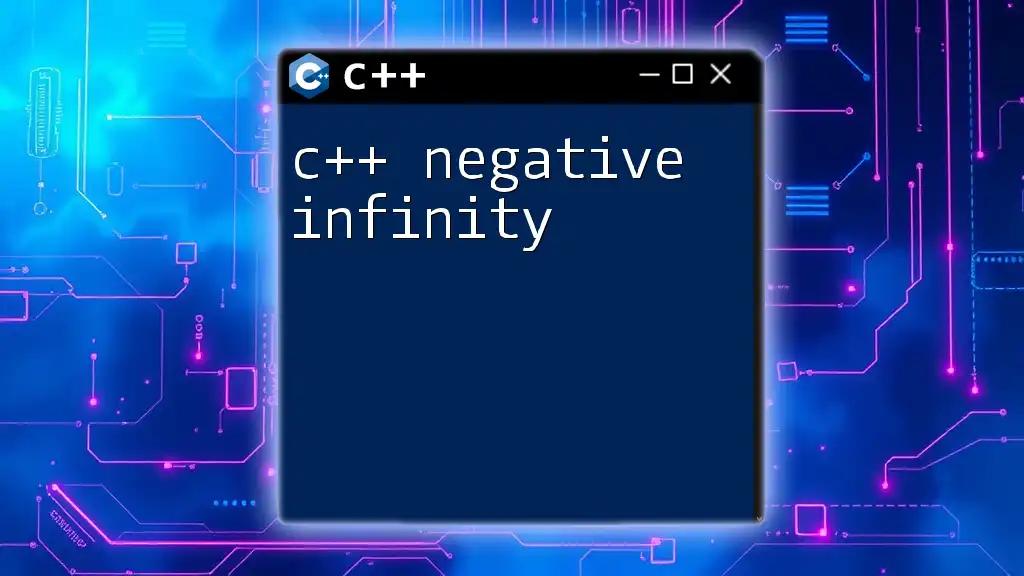 Understanding C++ Negative Infinity: A Quick Guide