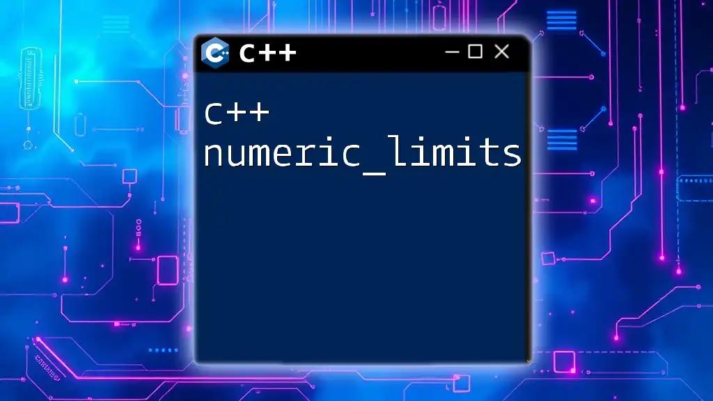 Exploring C++ Numeric_Limits: A Quick Overview